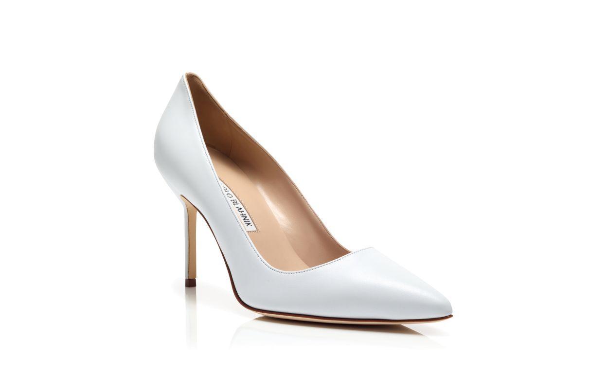 BB 90 White Nappa Leather Pointed Toe Pumps Product Image