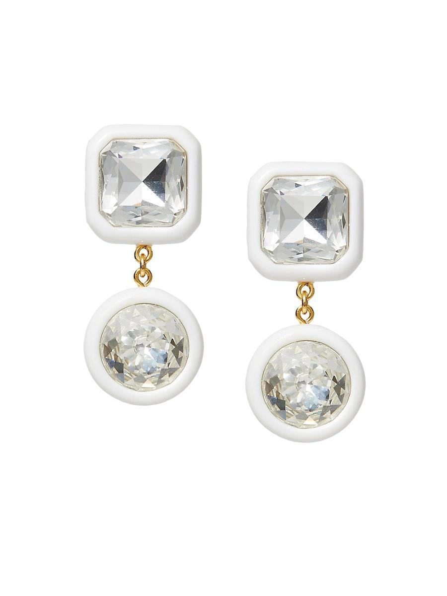 Womens Gem Goldtone, Acetate & Crystal Drop Earrings Product Image