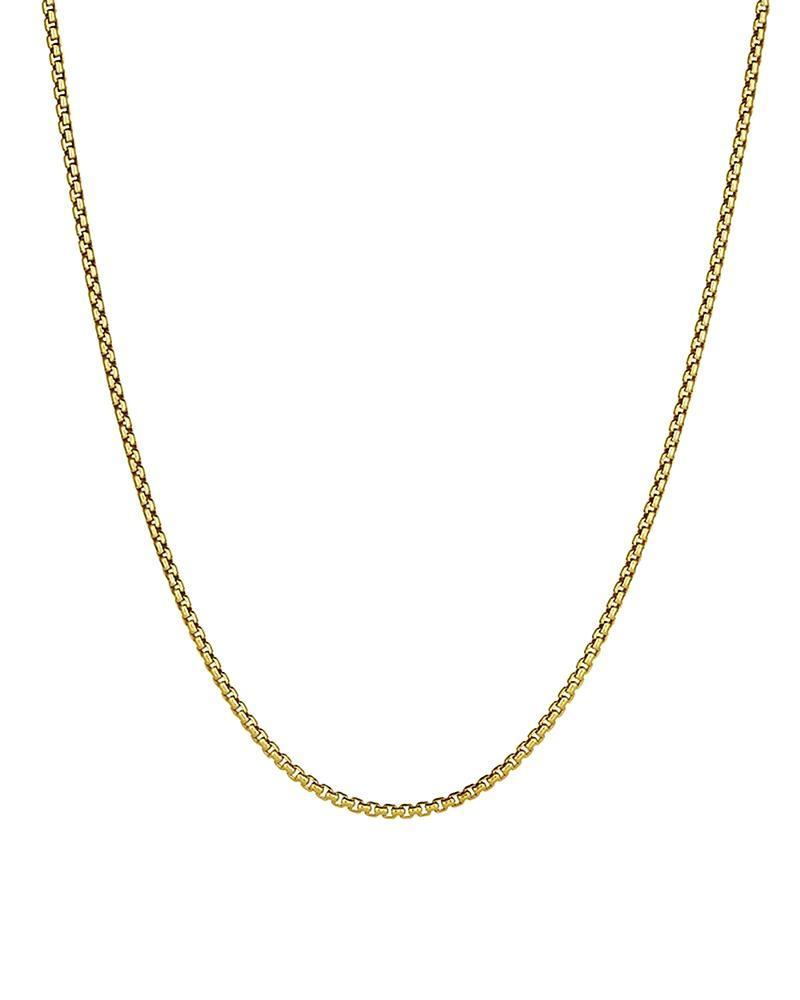 Mens Box Chain Necklace in 18K Yellow Gold Product Image