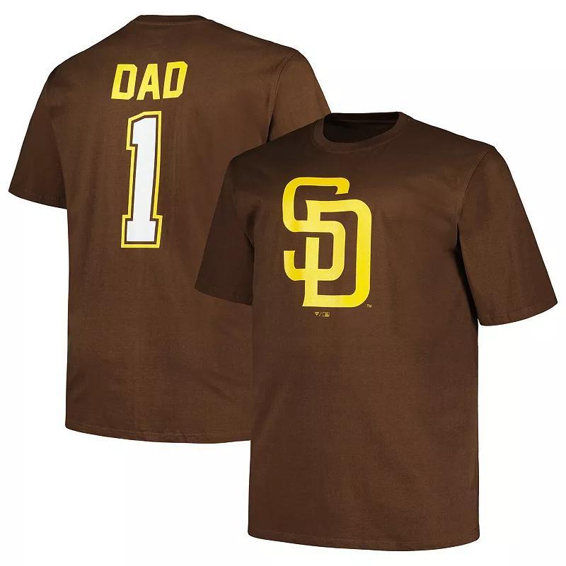 Men's Profile Brown San Diego Padres Big & Tall #1 Dad T-Shirt, Size: 4XLT Product Image