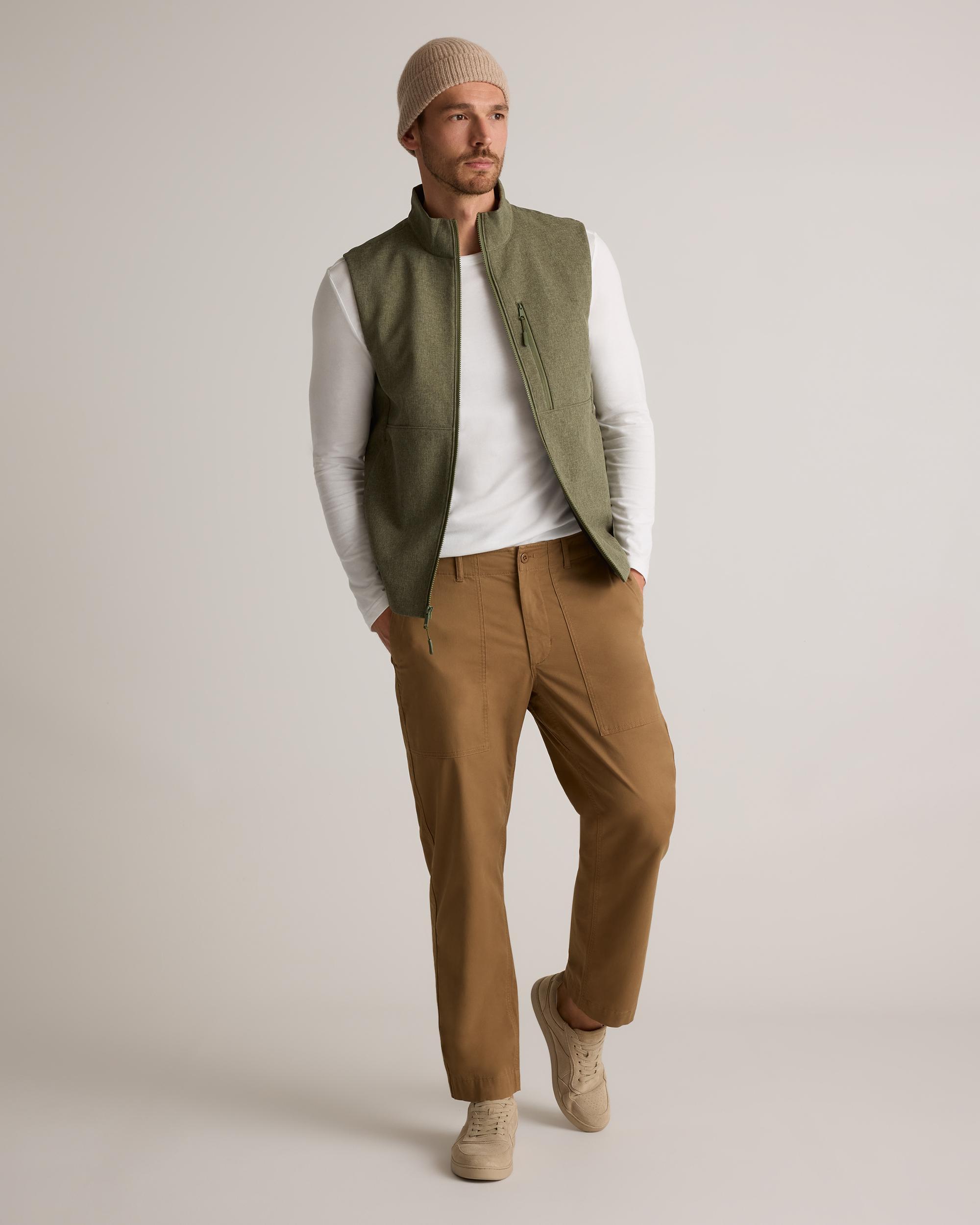 Quince | Men's Softshell Fleece-Lined Full-Zip Vest Recycled Polyester Product Image