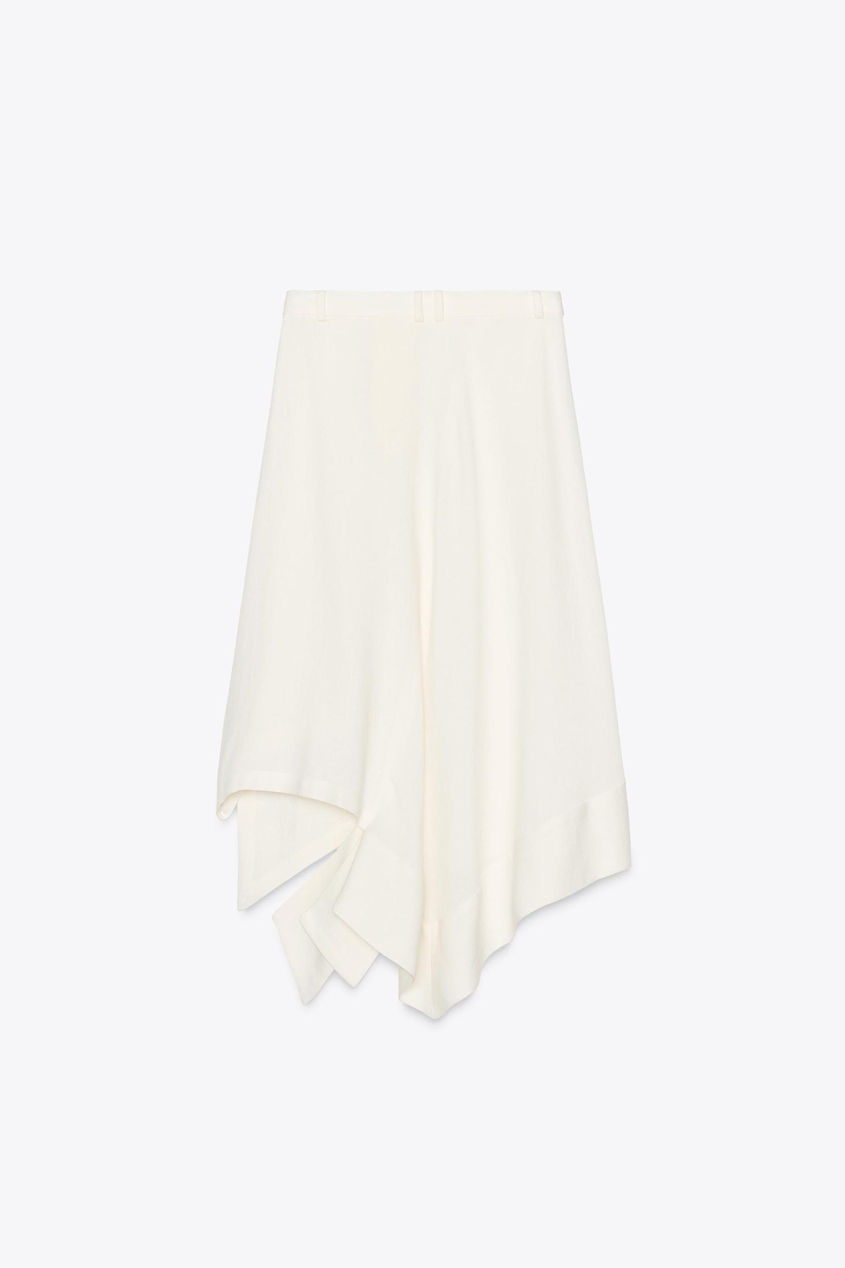 ASYMMETRIC LINEN SKIRT ZW COLLECTION Product Image