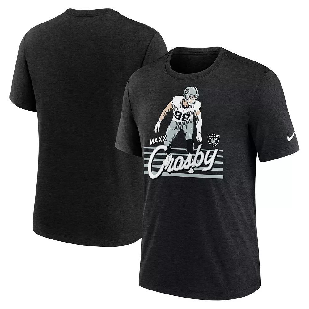 Men's Nike Justin Jefferson Heather Black Minnesota Vikings Player Graphic T-Shirt,  Product Image