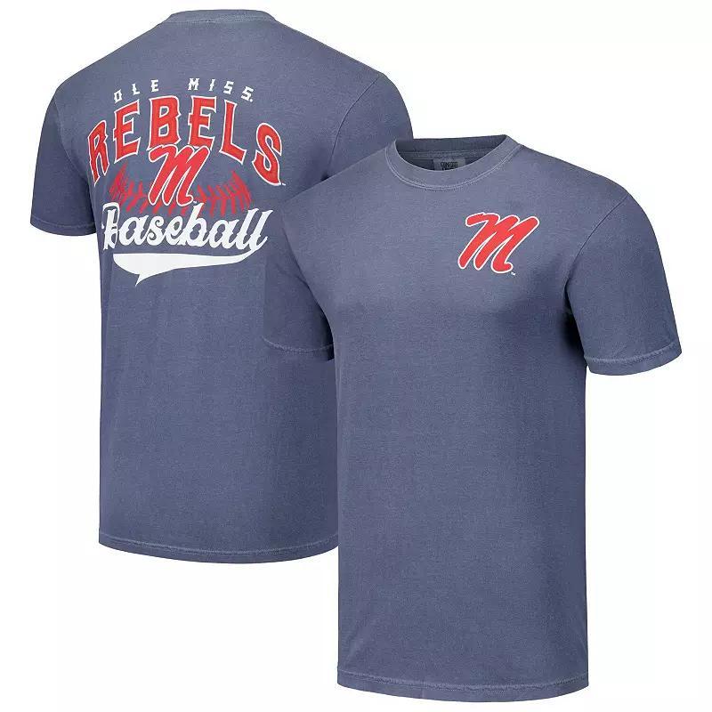 Men's Navy Ole Miss Rebels Baseball Comfort Colors T-Shirt, Size: XL, Blue Product Image