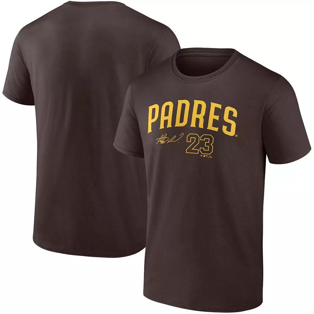 Men's Fanatics Branded Fernando Tatis Jr. Brown San Diego Padres Player Name & Number T-Shirt, Size: XL Product Image