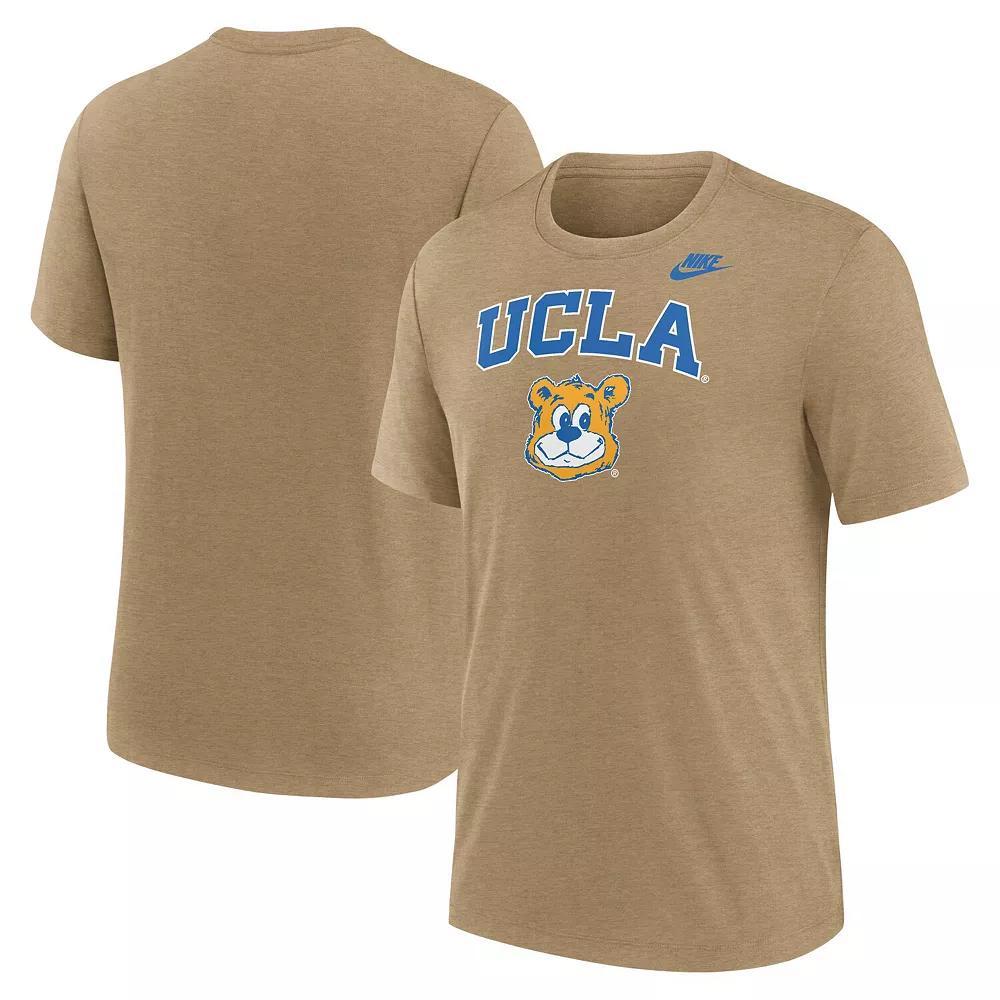 Men's Nike Heather Light Brown UCLA Bruins Legacy Arch Tri-Blend T-Shirt,  Product Image
