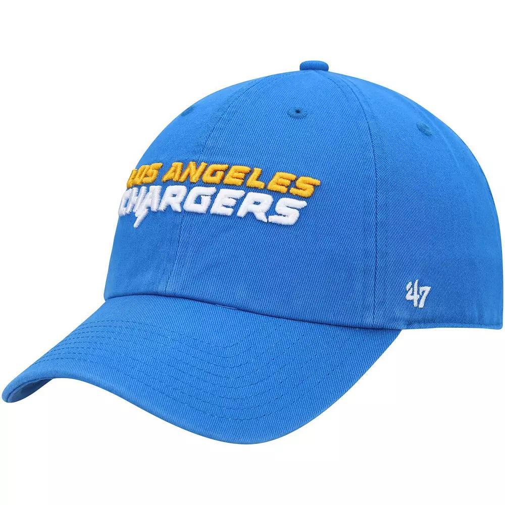 Men's '47 Powder Blue Los Angeles Chargers Clean Up Script Adjustable Hat, Light Product Image