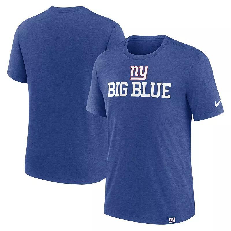 Men's Nike Royal New York Giants Blitz Tri-Blend T-Shirt, Size: 3XL, Blue Product Image