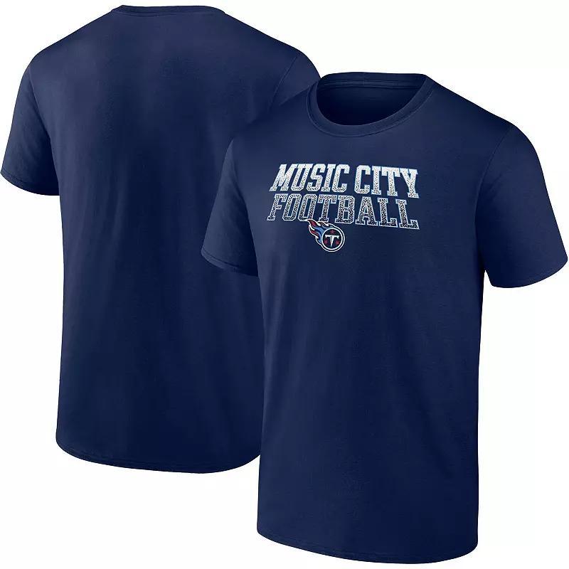 Men's Fanatics Branded Navy Tennessee Titans Big & Tall Music City Football Statement T-Shirt,  Product Image