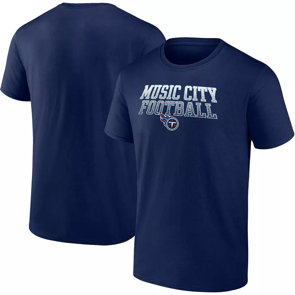 Men's Fanatics Branded Navy Tennessee Titans Big & Tall Music City Football Statement T-Shirt,  Product Image