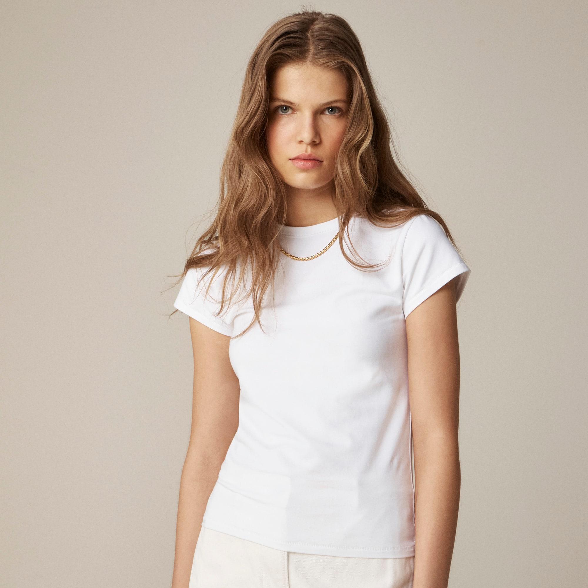 Stretch cotton short-sleeve T-shirt Product Image