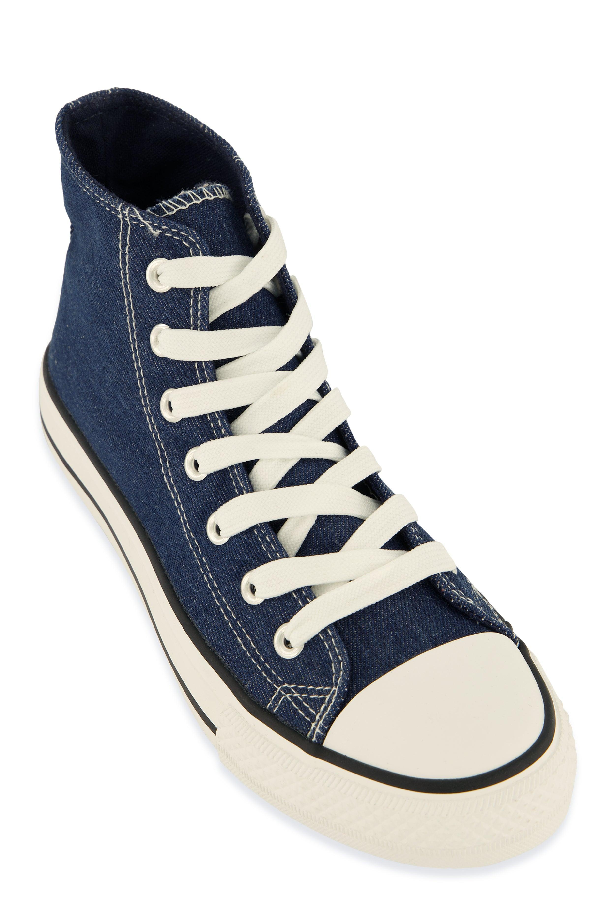 Womens Canvas High Top Lace Up Sneakers Product Image