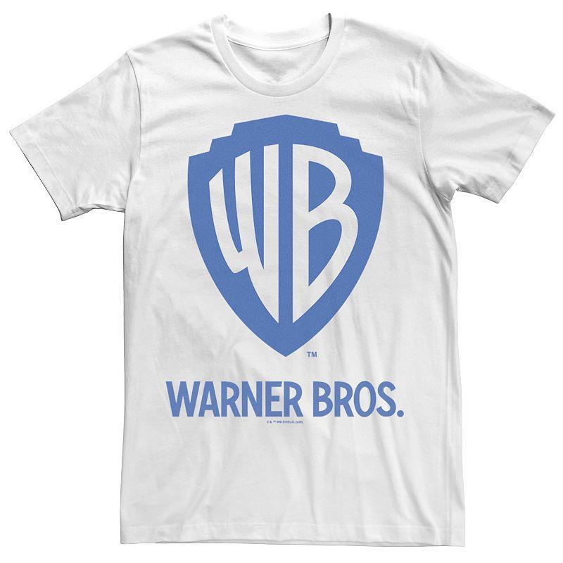 Men's Warner Bros. Blue Logo Tee, Size: XXL, White Product Image