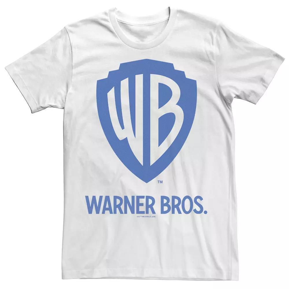 Men's Warner Bros. Blue Logo Tee, Size: XXL, White Product Image