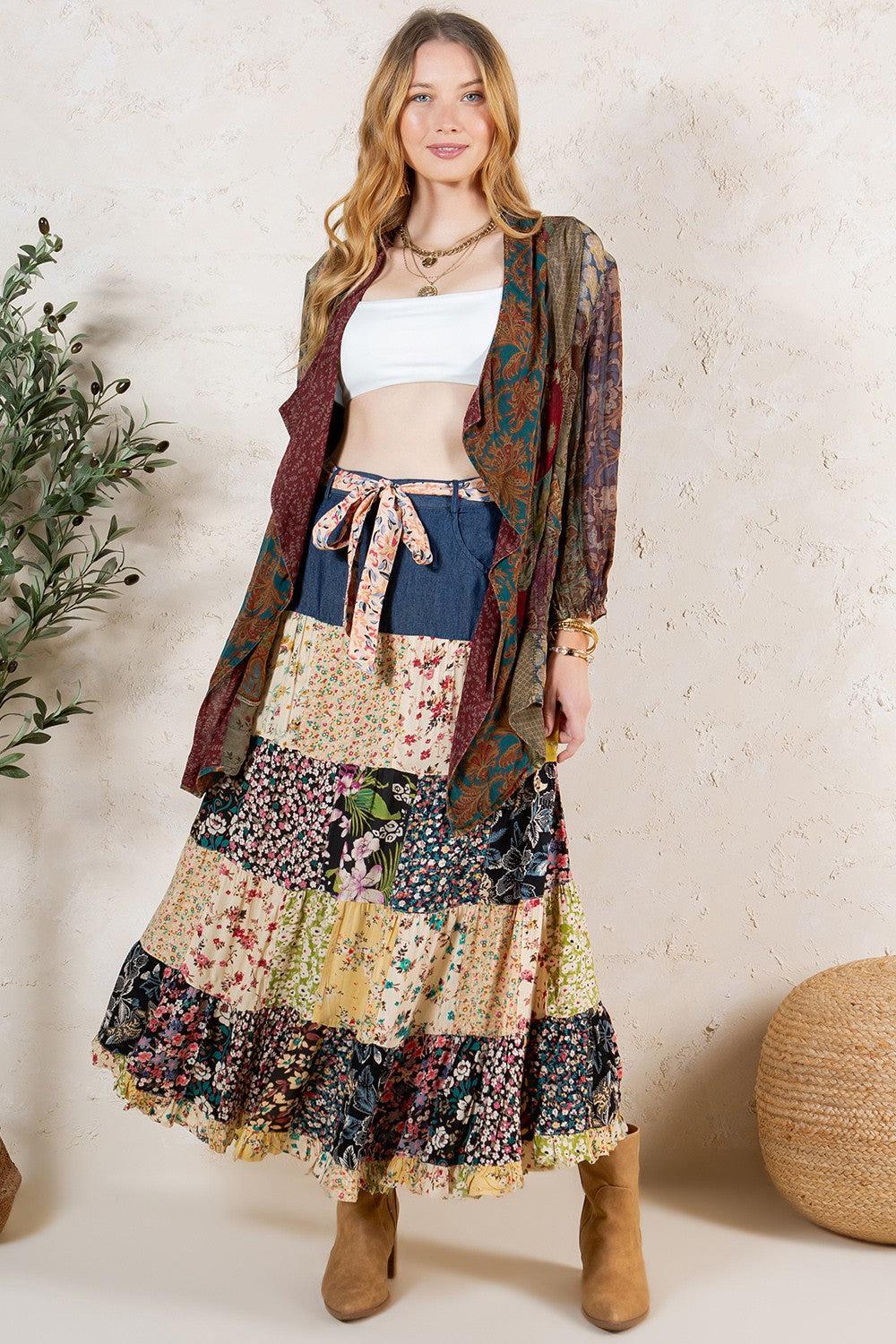 Mix Match Patches Western Kimono Product Image