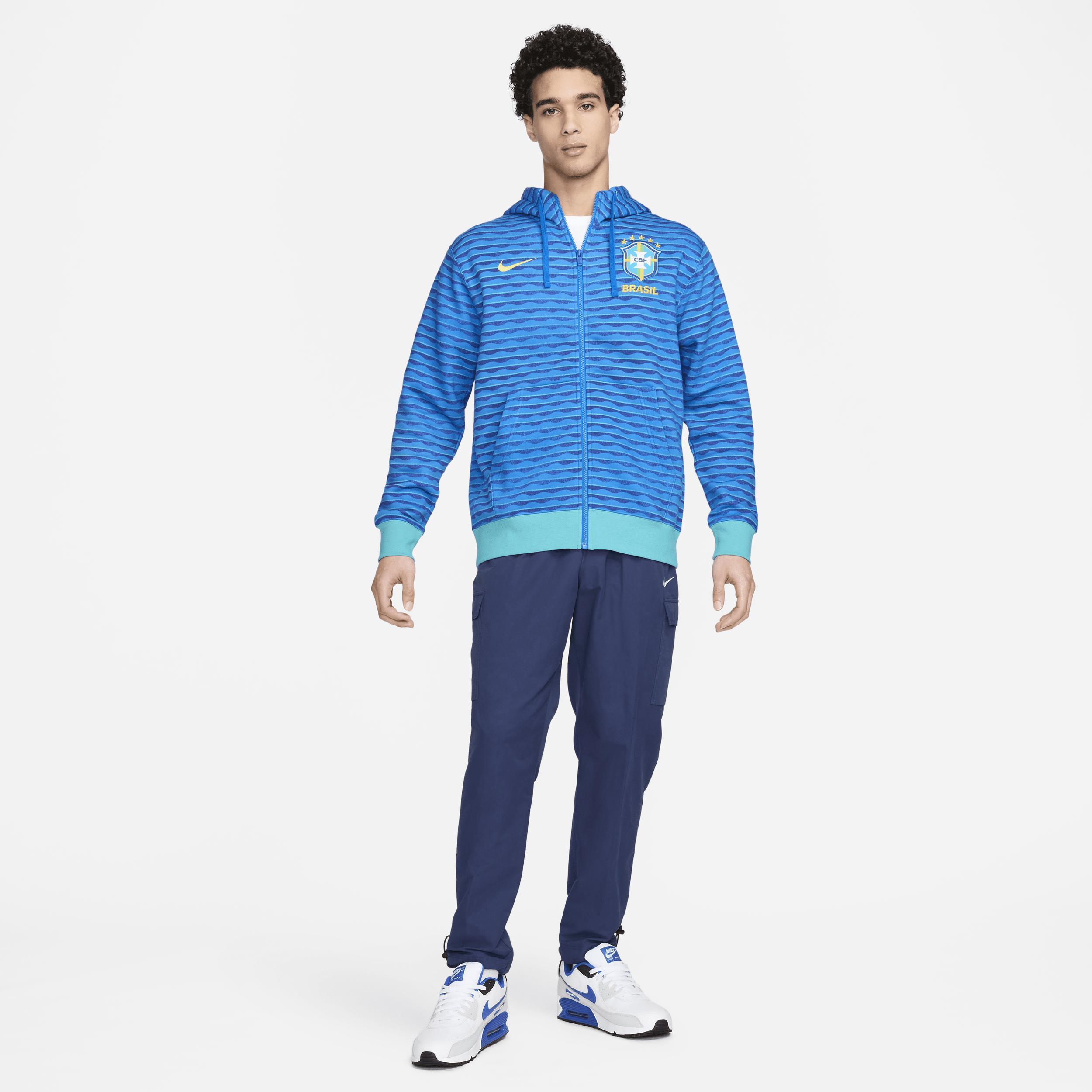 Brazil Club Fleece Nike Men's Soccer Full-Zip Hoodie Product Image