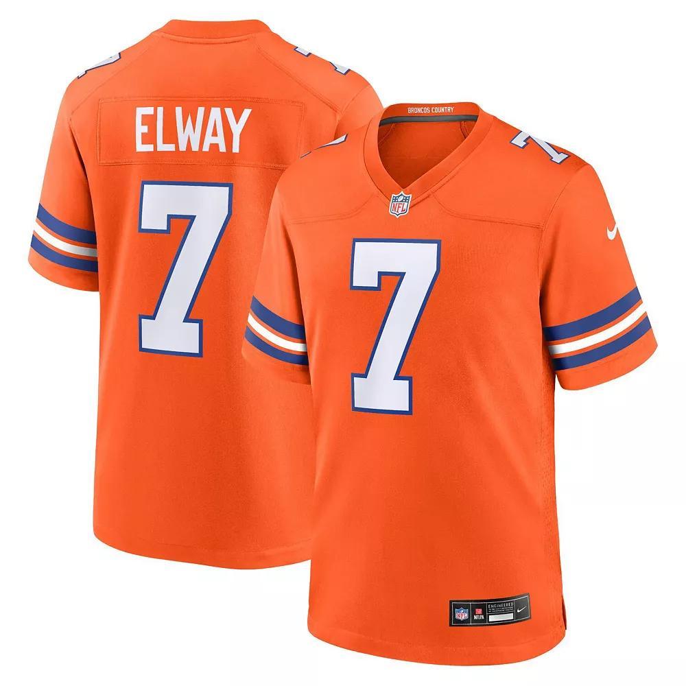Men's Nike John Elway Orange Denver Broncos Mile High Collection 1977 Throwback Retired Player Game Jersey,  Product Image