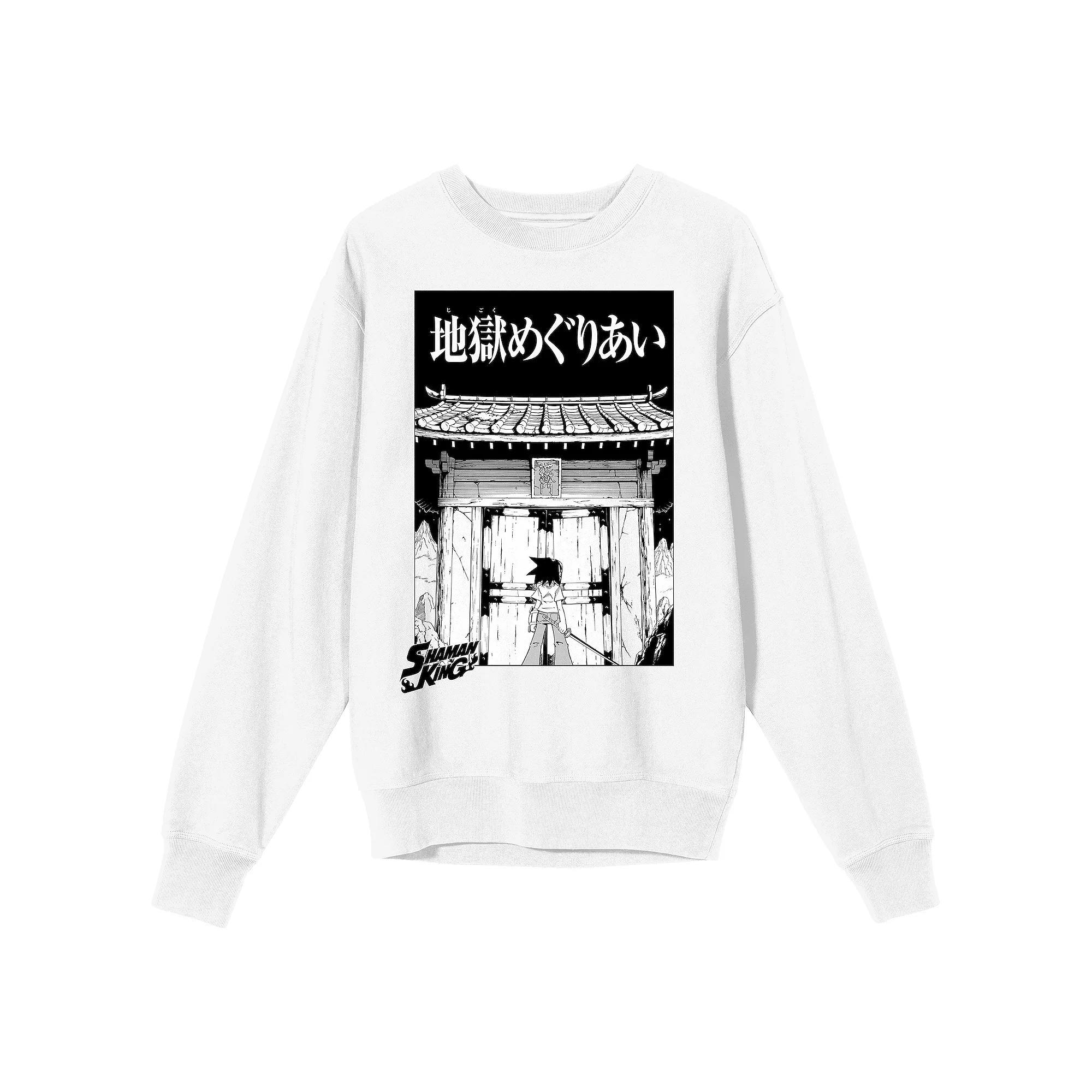 Men's Shaman King Samurai In Front Graphic Tee, Size: Large, White Product Image