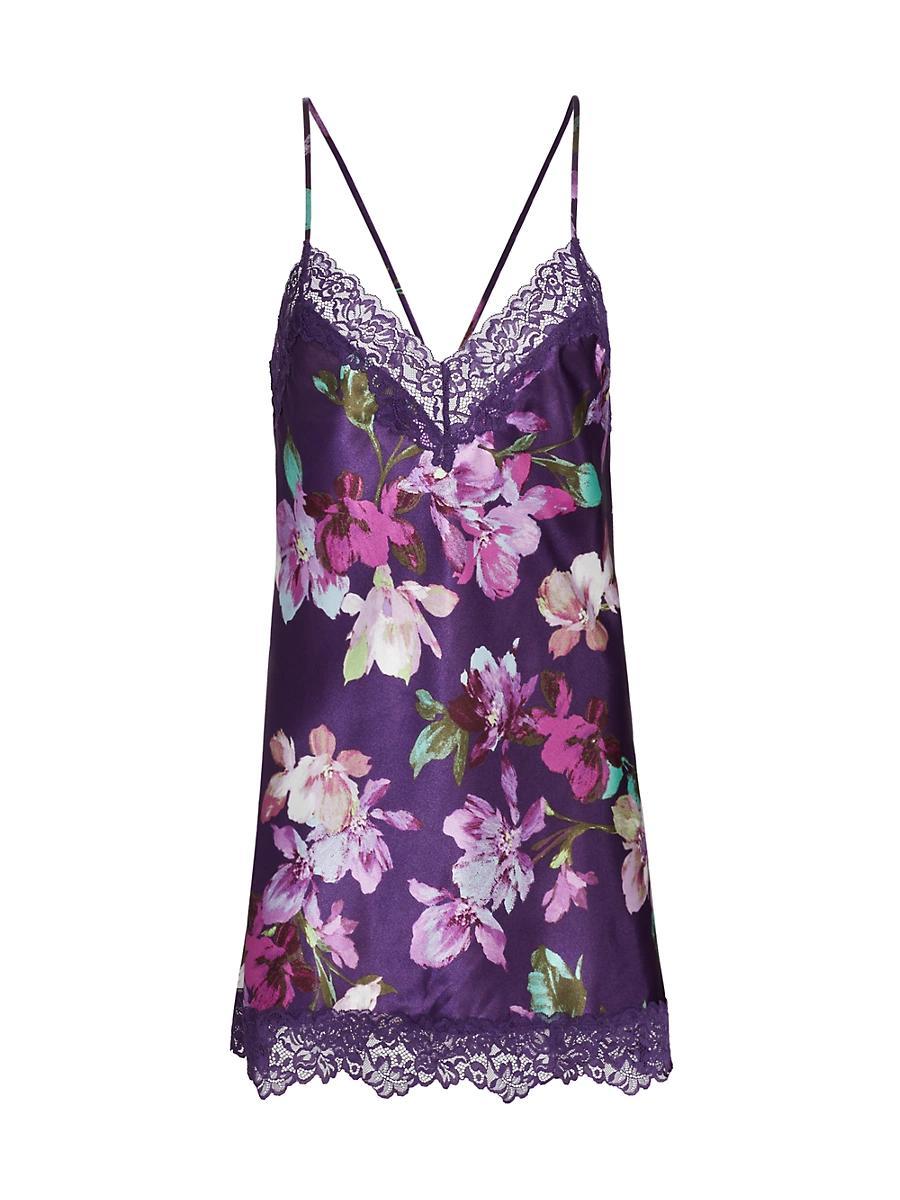 Womens Giovanna Satin & Lace Chemise Product Image