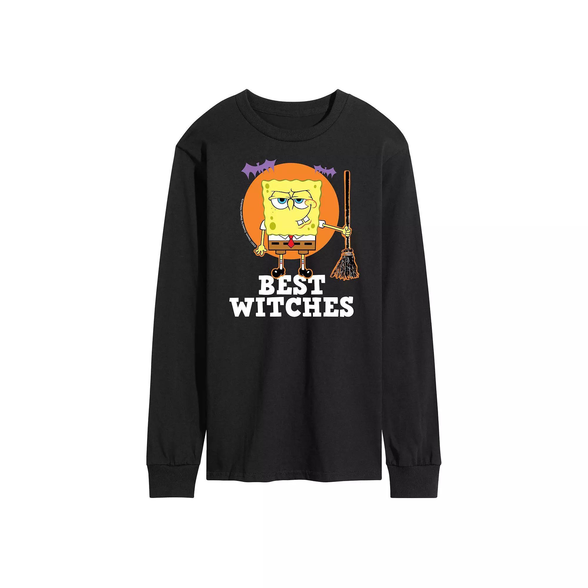Men's SpongeBob SquarePants Best Witches Long Sleeve Tee,  Product Image