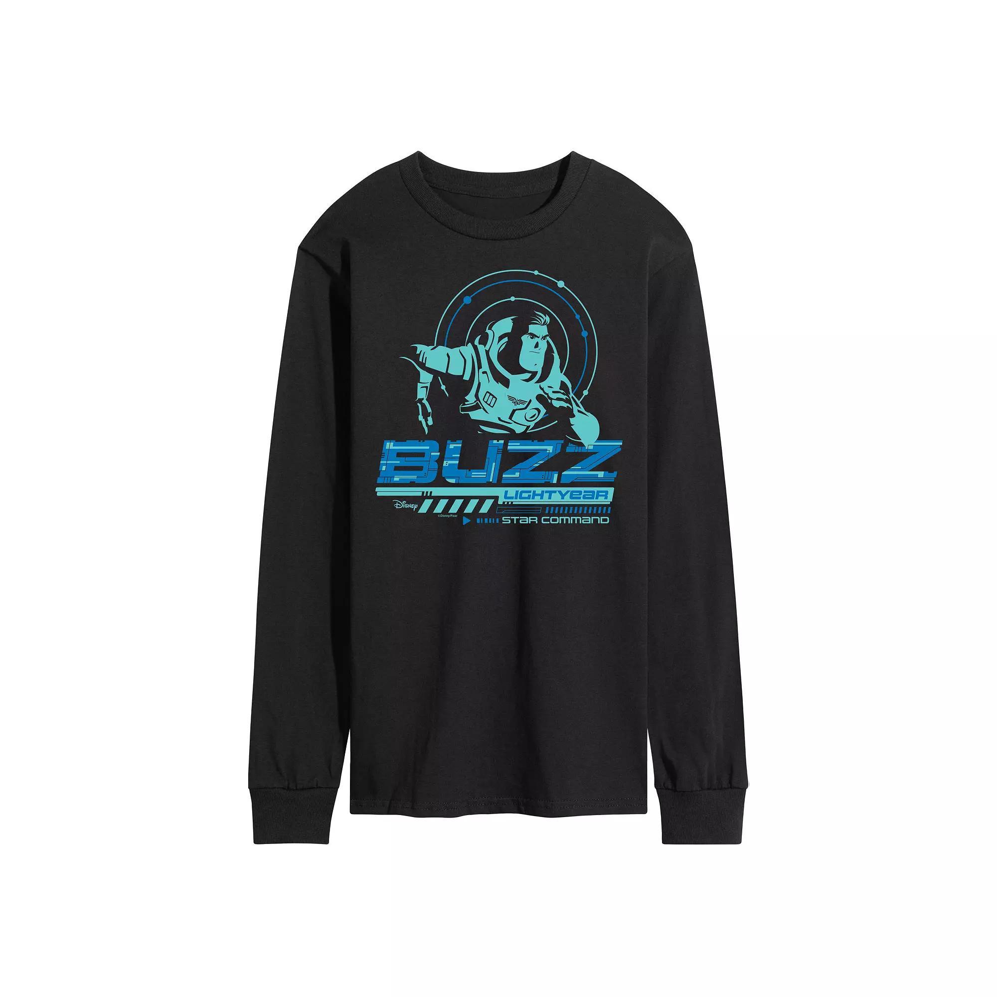 Disney / Pixar Buzz Lightyear Men's Blue Buzz Long Sleeve Tee,  Product Image