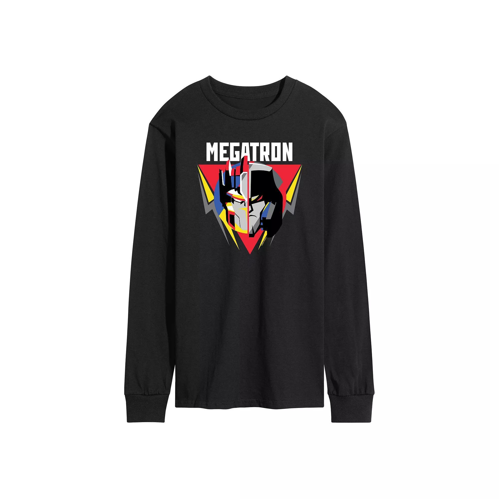 Men's Transformers Megatron Badge Long Sleeve Graphic Tee,  Product Image