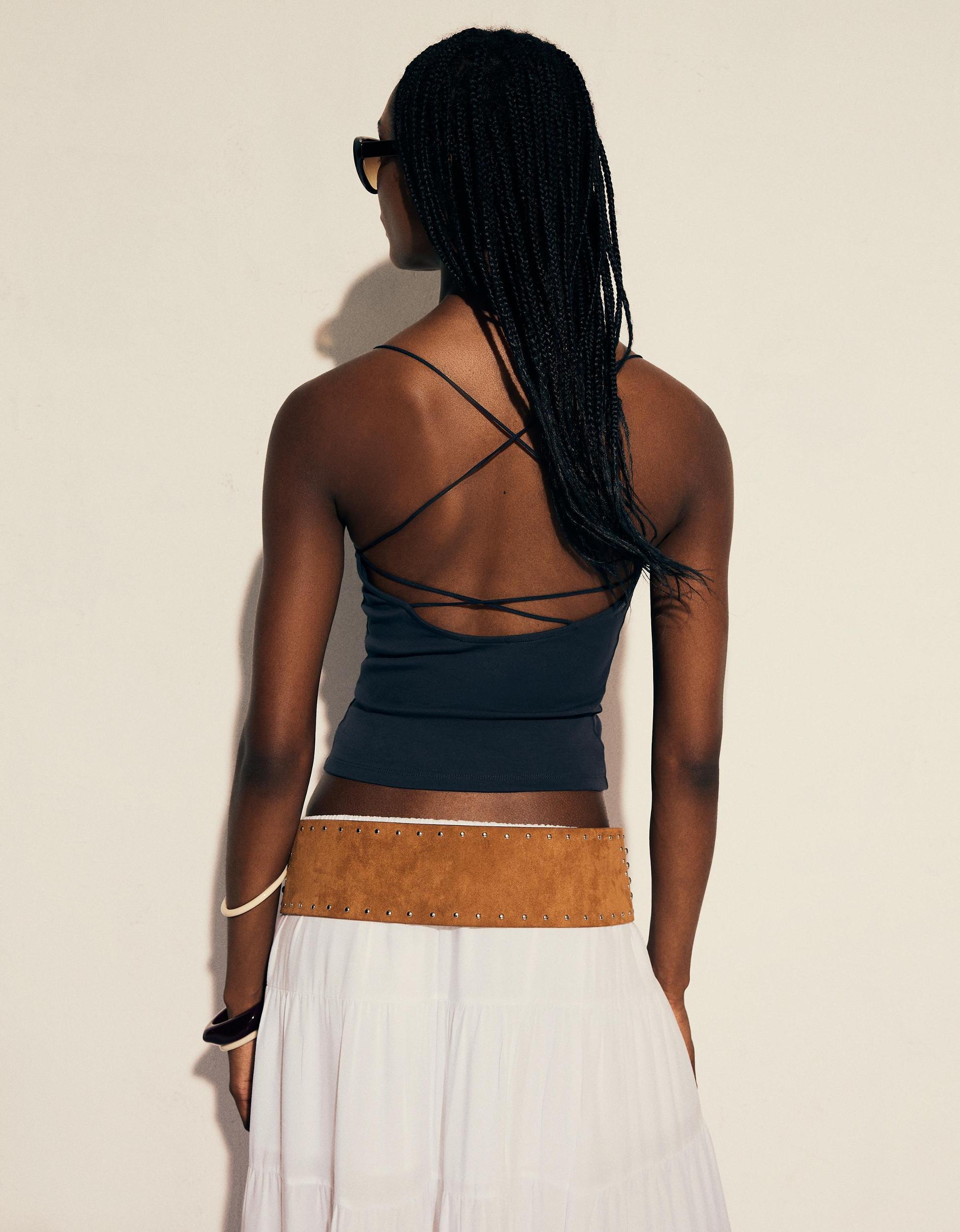 Printed top with straps Product Image