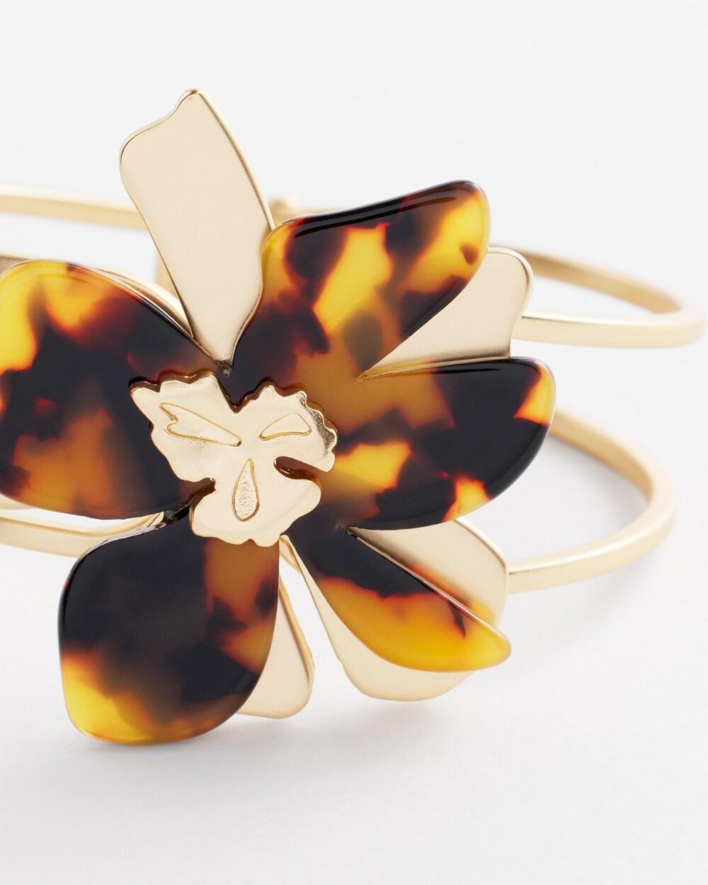 Floral Tortoise Cuff Bracelet Product Image