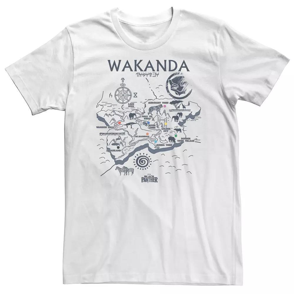 Big & Tall Marvel Black Panther Kingdom of Wakanda Map Tee, Men's,  Product Image