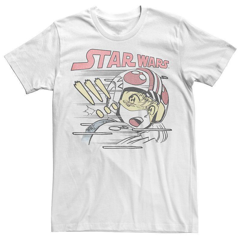 Men's Star Wars Manga Rebel Pilot Tee, Size: Medium, White Product Image