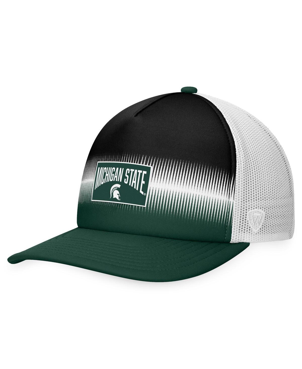 Mens Top of the World /Black Michigan State Spartans Daybreak Foam Trucker Adjustable Hat Product Image