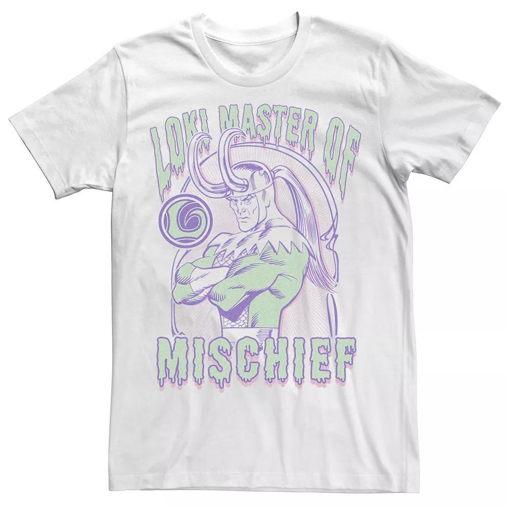 Men's Marvel Loki The Master Of Mischief Retro Portrait Tee,  Product Image