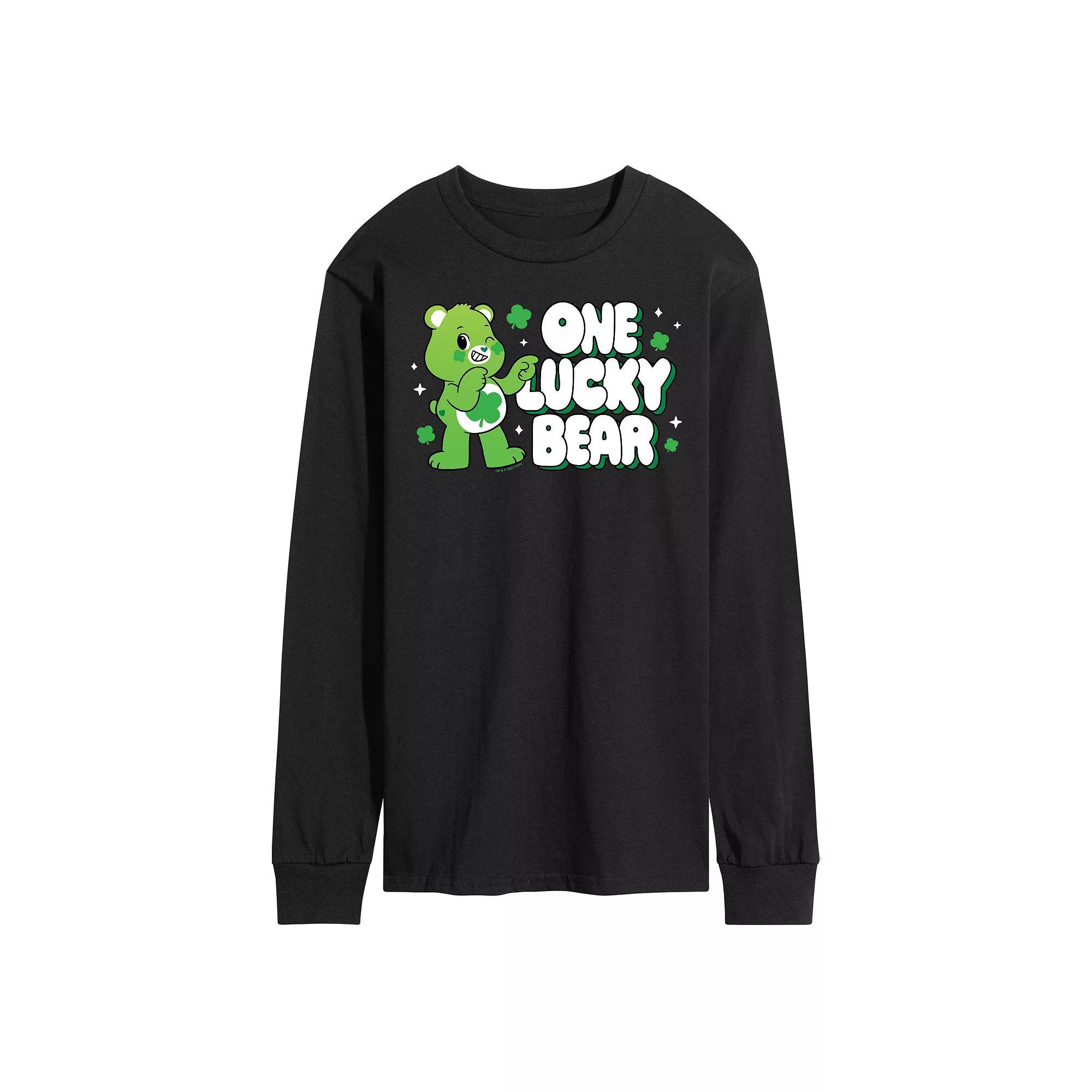 Men's Care Bears Unlock The Magic One Lucky Bear Long Sleeve Graphic Tee,  Product Image