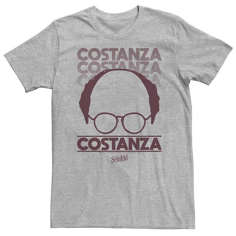 Big & Tall Seinfeld George Costanza Outline Text Fade Tee, Men's, Size: XXL Tall, Athletic Grey Product Image