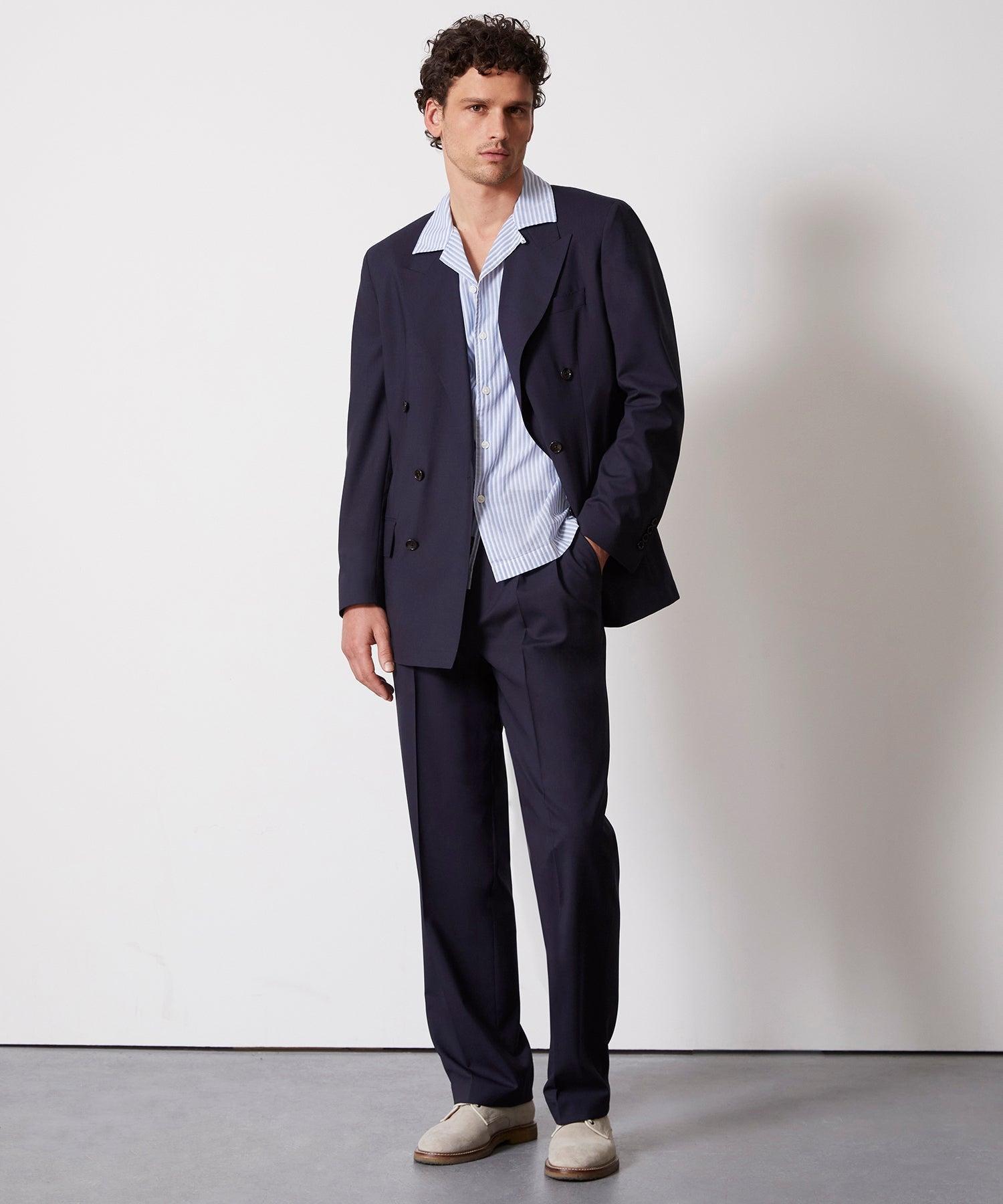 Italian Tropical Wool Wythe Jacket in Navy Product Image