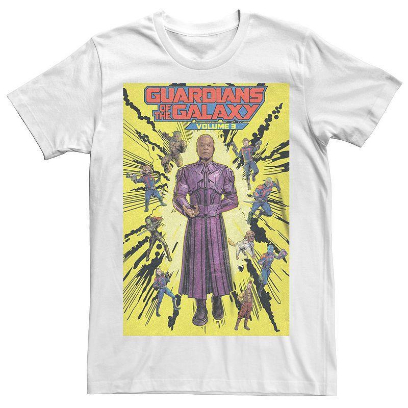 Mens Marvel Guardians of the Galaxy Vol. 3 Comic Book Style Cover Graphic Tee Product Image