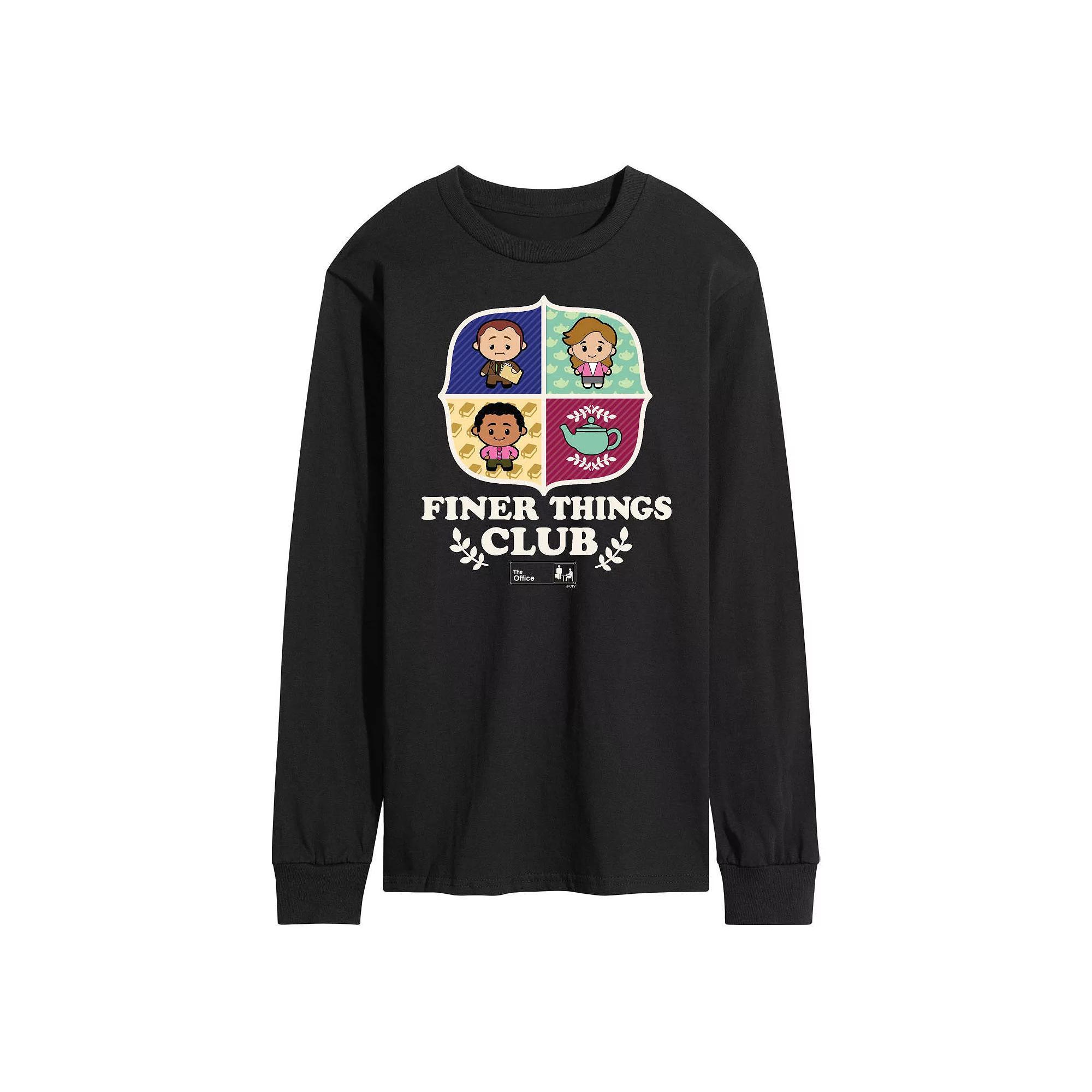 Men's The Office Finer Things Long Sleeve, Size: Small, Black Product Image