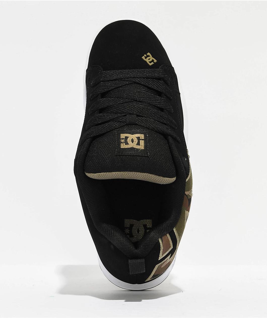 Dc Shoes Court Graffik Camo and Black Skate Shoes Product Image