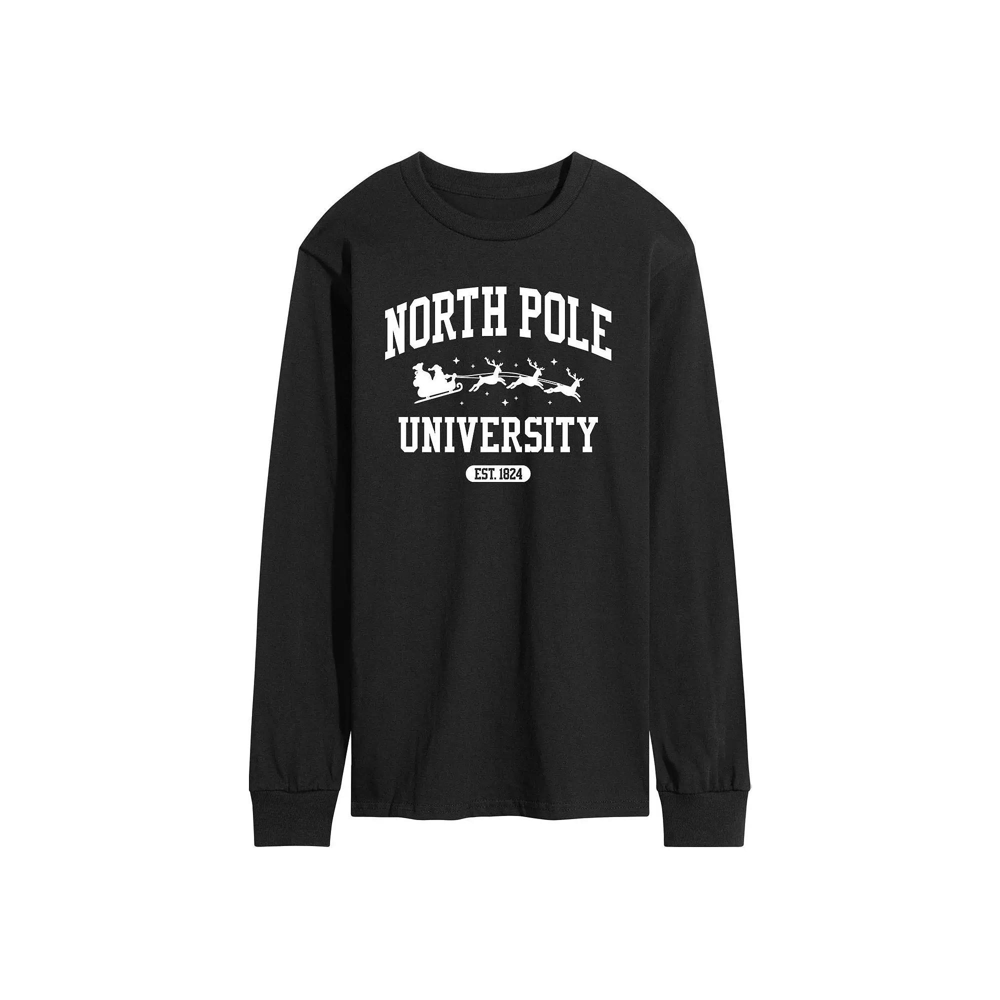 Men's North Pole University Long Sleeve Tee,  Product Image
