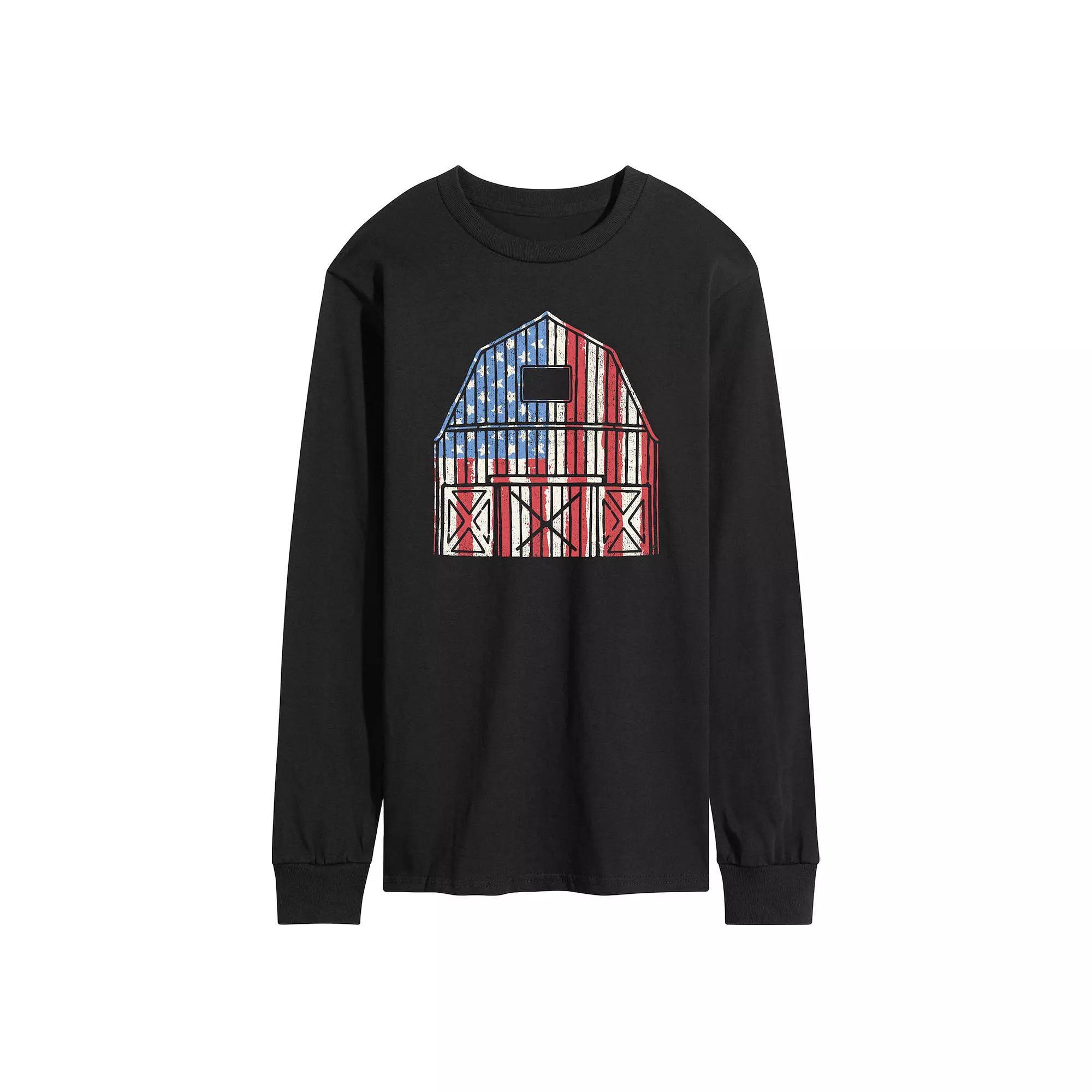Men's USA Barn Long Sleeve Graphic Tee.,  Product Image
