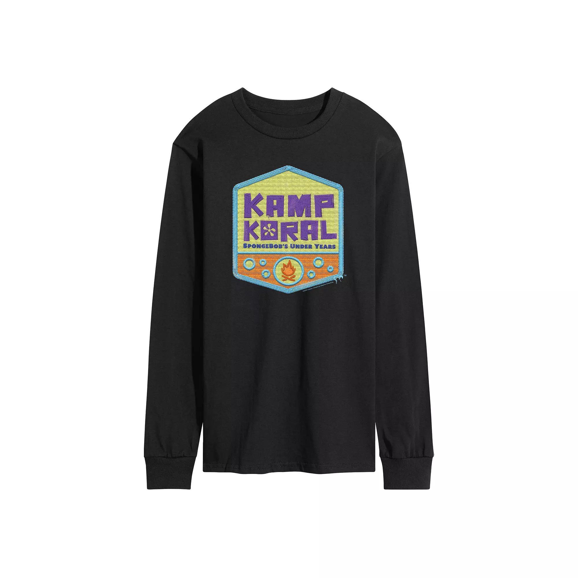 Men's SpongeBob SquarePants Kamp Koral Long Sleeve Graphic Tee, Size: XL, Blue Product Image