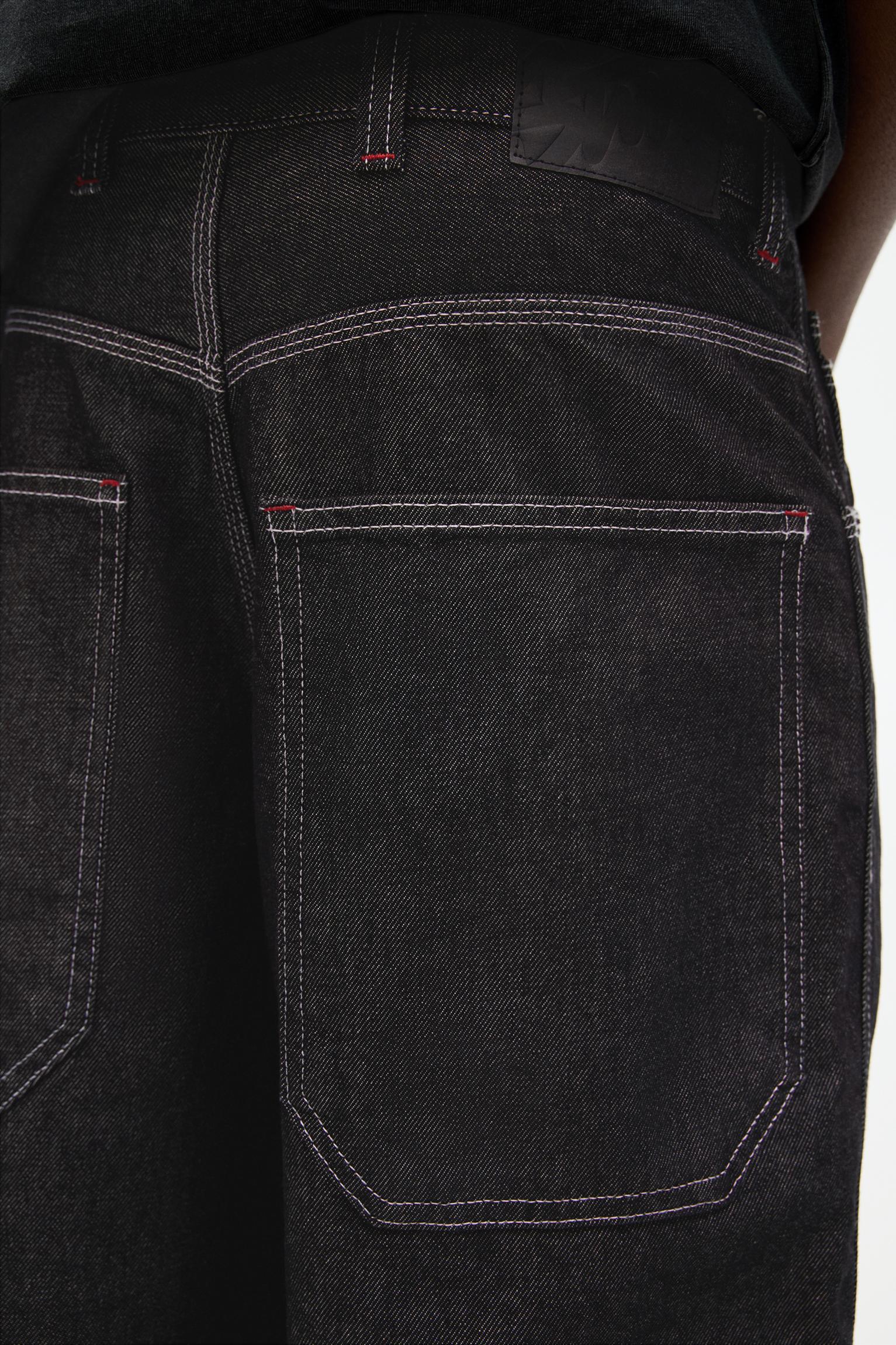 Super baggy denim carpenter Bermuda shorts Product Image