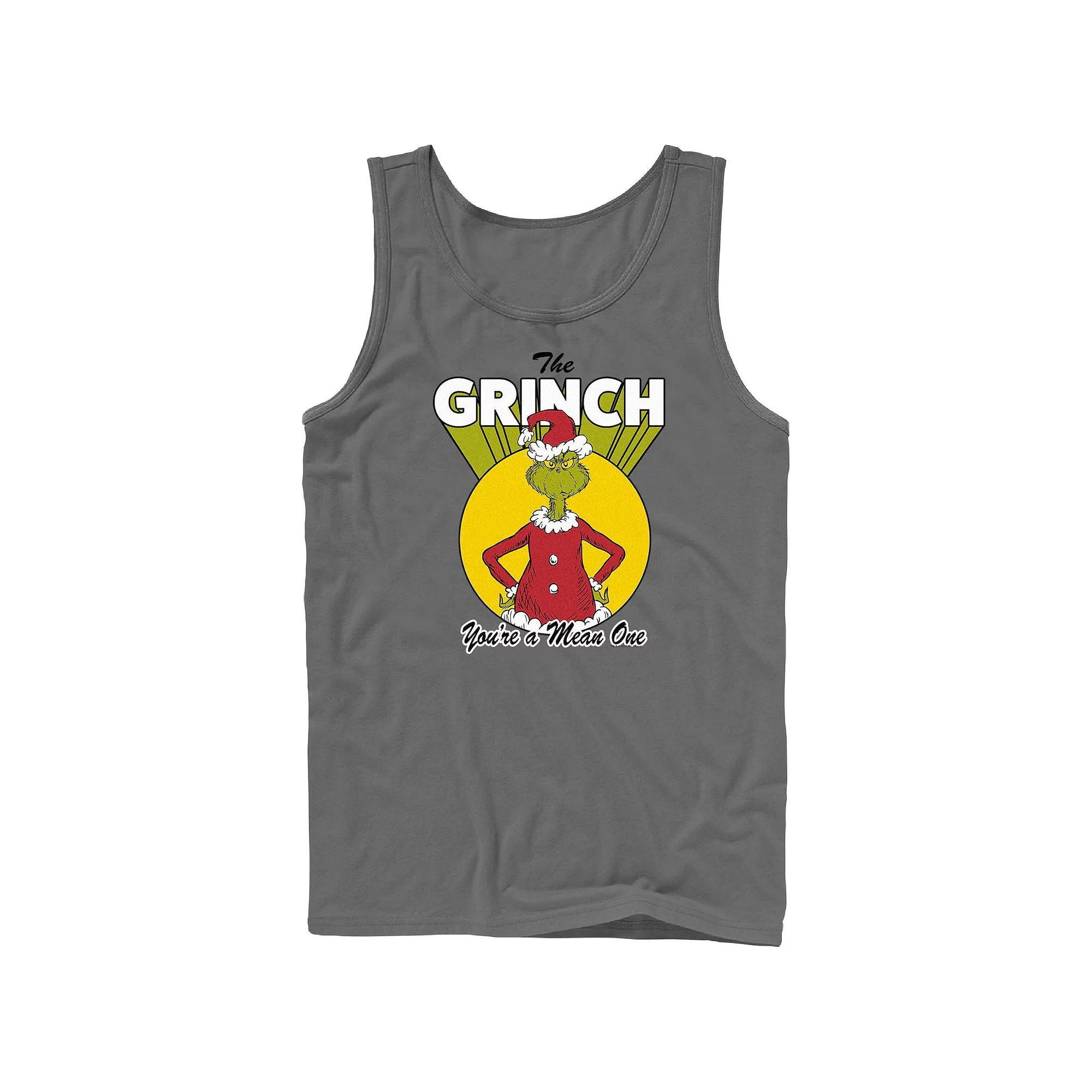 Big & Tall Dr. Seuss The Grinch You're A Mean One Tank, Men's,  Product Image