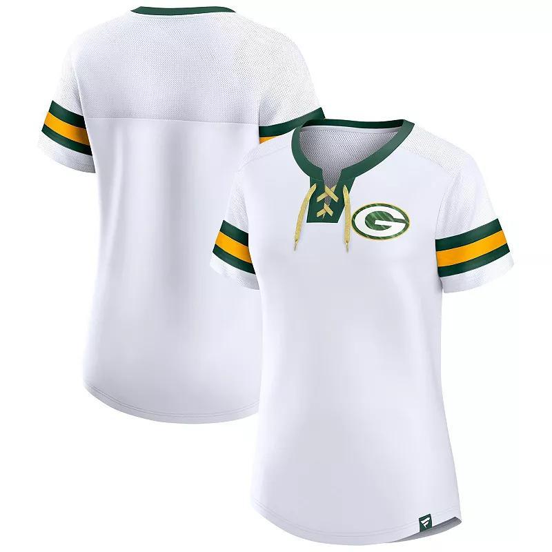 Womens Fanatics Branded Green Bay Packers Sunday Best Lace-Up T-Shirt Product Image