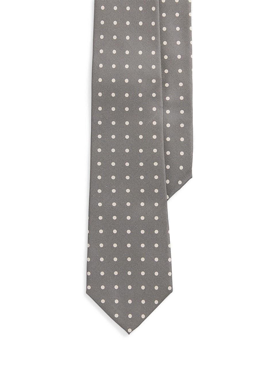 Mens Polka Dot Silk Twill Tie Product Image