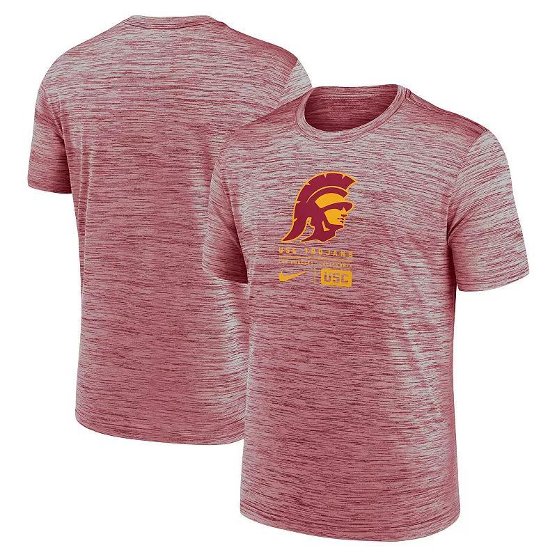 Men's Nike Cardinal USC Trojans Campus Center Block Velocity Performance T-Shirt,  Product Image