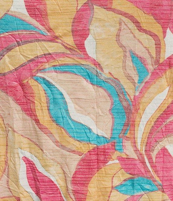 Ali Miles Plus Size Abstract Print Button Front Tank Set Product Image