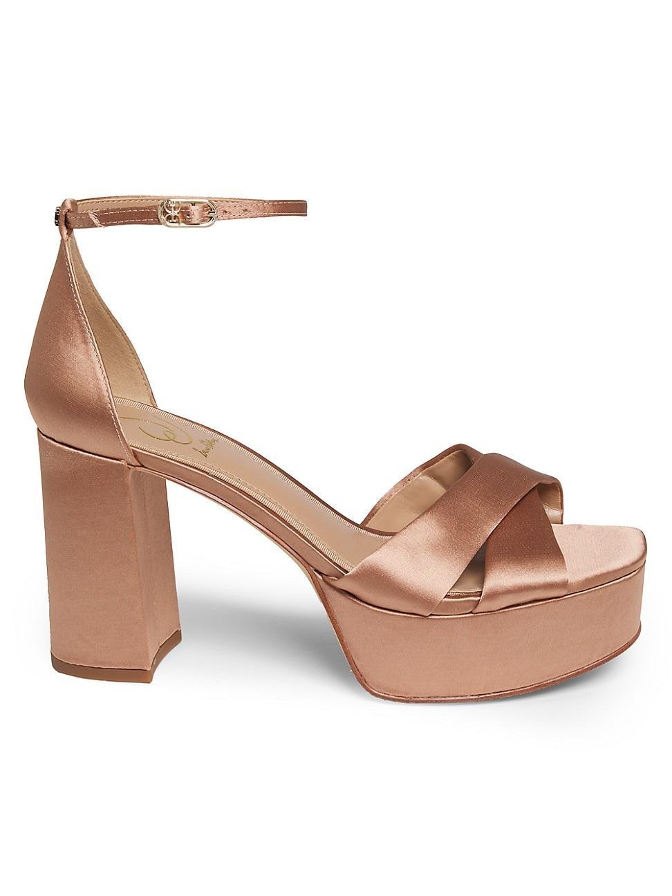 Womens Jullian 95MM Satin Platform Sandals Product Image