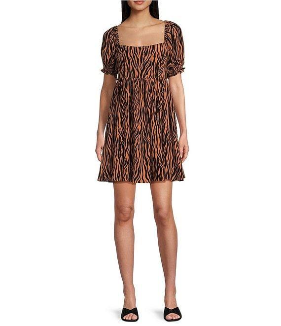 Coco + Jaimeson Short Puff Sleeve Skin Dress Product Image