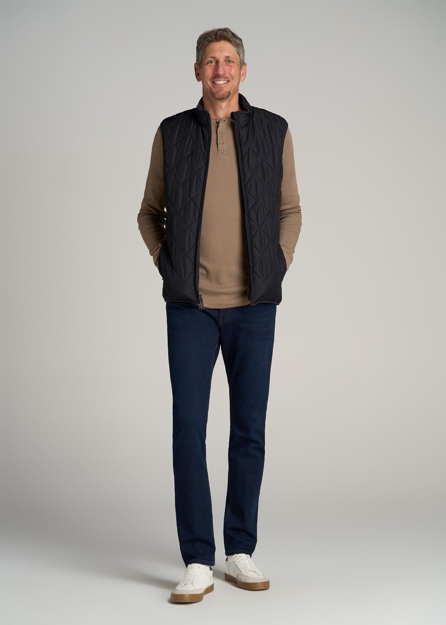 Carman TAPERED Fleeced Jeans for Tall Men in Rockies Blue Product Image